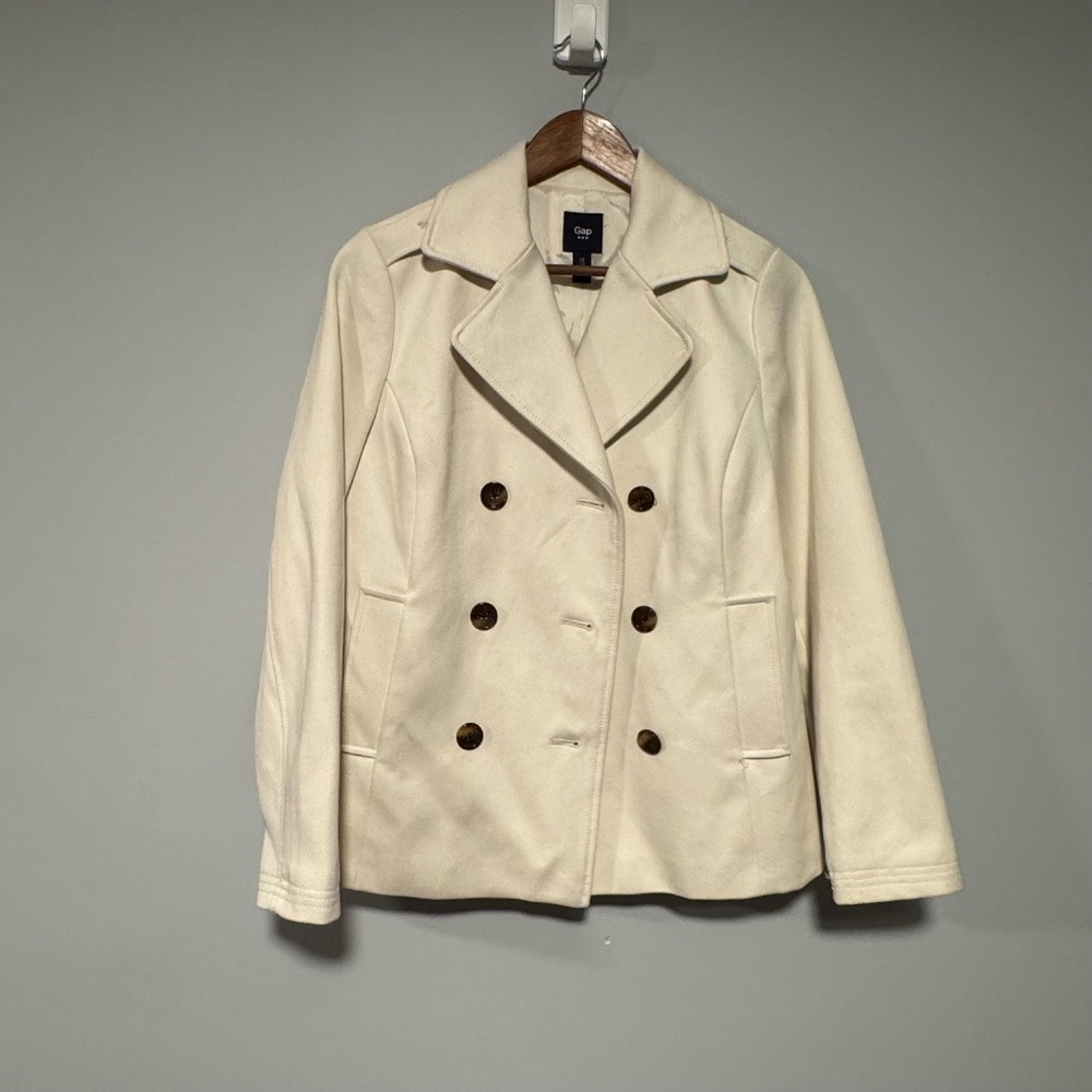 GAP White/ Cream  Coat - %100 Cotton